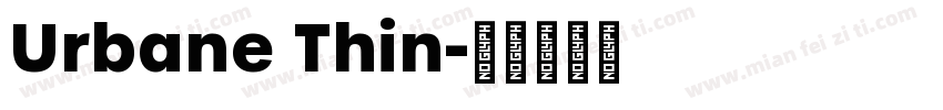 Urbane Thin字体转换